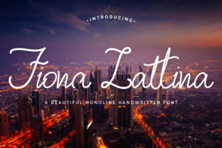 Fiona Lattina: Elegant Handwritten Script with Swashes