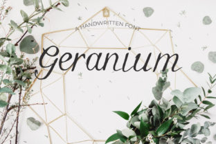 Geranium: Elegant Handwritten Script for Timeless Design