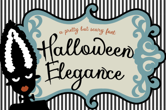 Halloween Elegance: A Cursive Script That Balances Beauty and a Touch of Fright