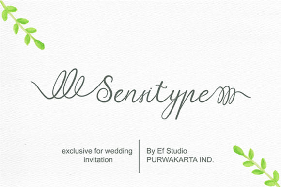 The Artistry of Sensitype: A Handwritten Script Where Watercolor Meets Lettering