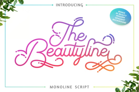 The Beautyline: Exploring a Modern Monoline Script for Refined Visual Communication